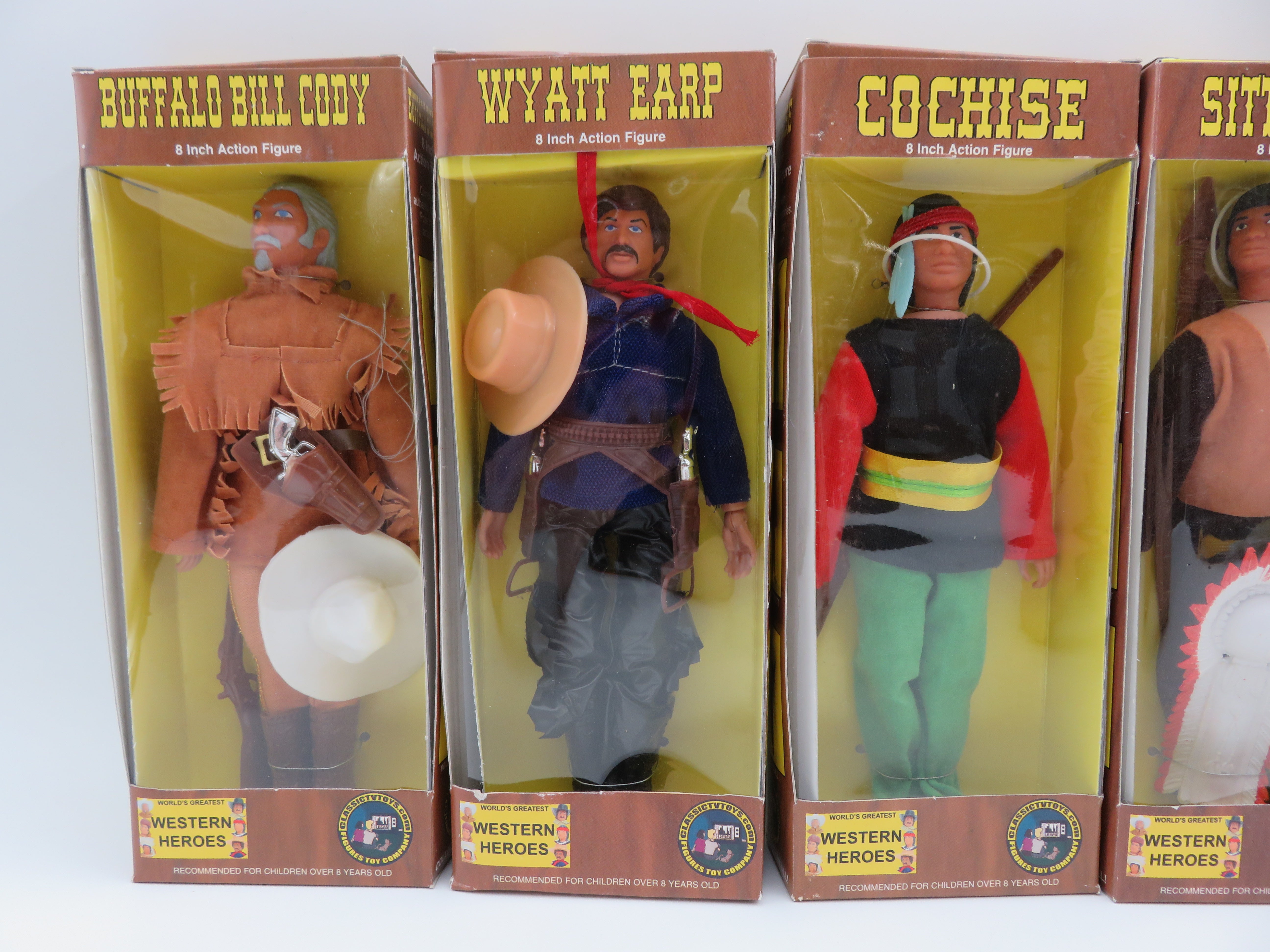 WORLD'S GREATEST WESTERN HEROES Action Figure Set - Classic TV Toys (2005) 8" Toys